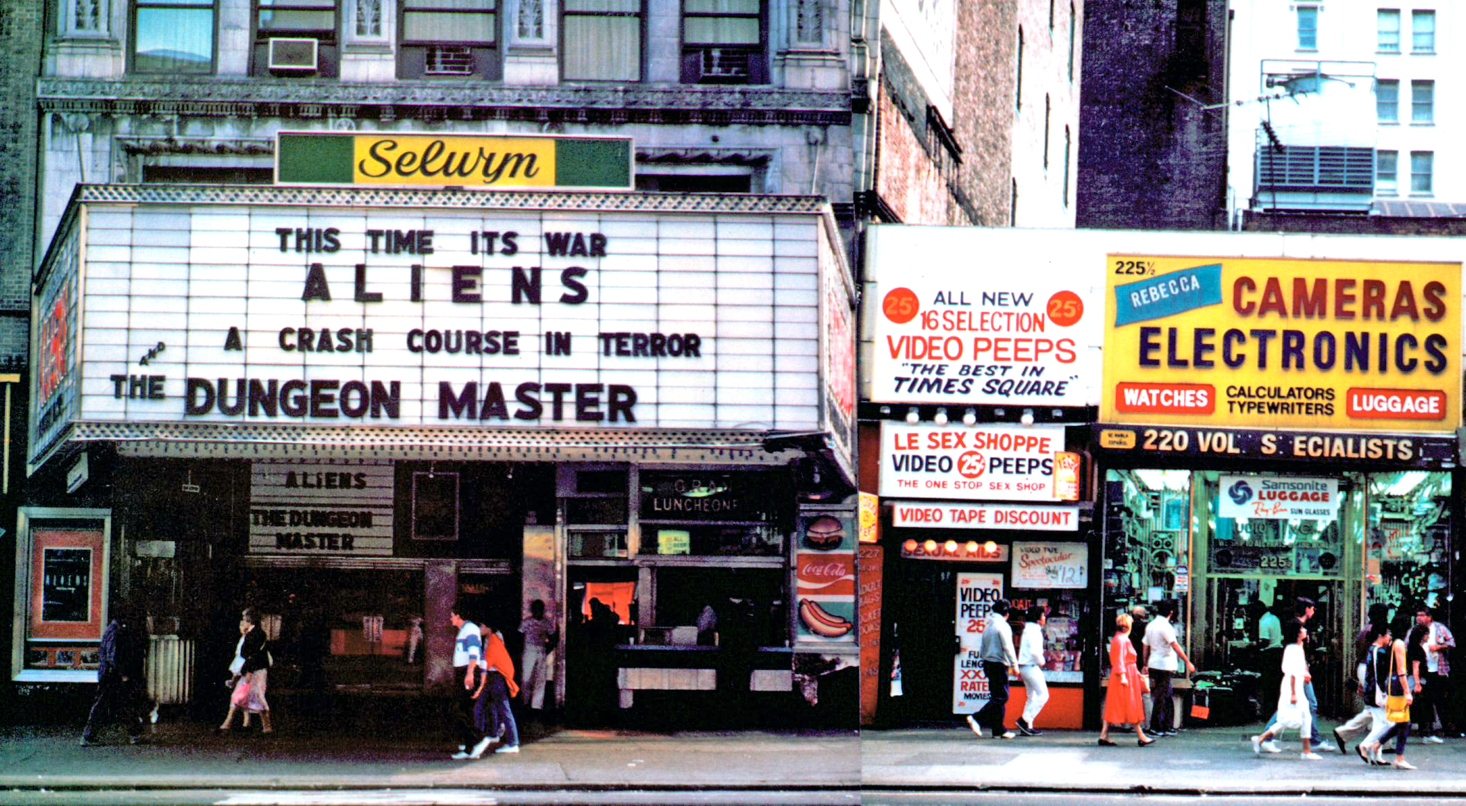 Selwyn Theatre marquee showing Aliens
